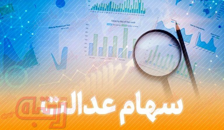 ارزش سهام عدالت امروز ۶ اسفندماه 1399